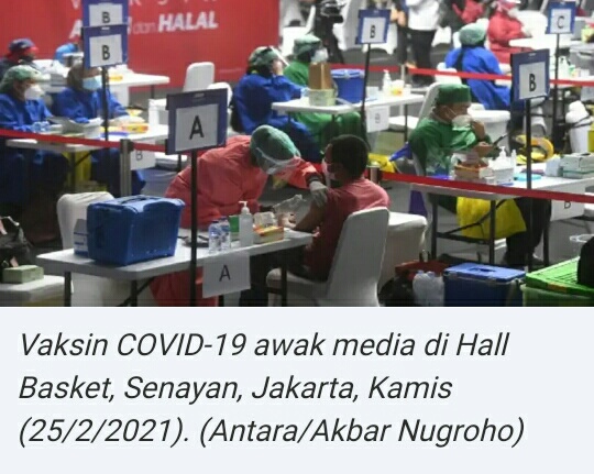 Vaksinasi Covid-19 Awak Media, Cerita dari Hall Basket Senayan